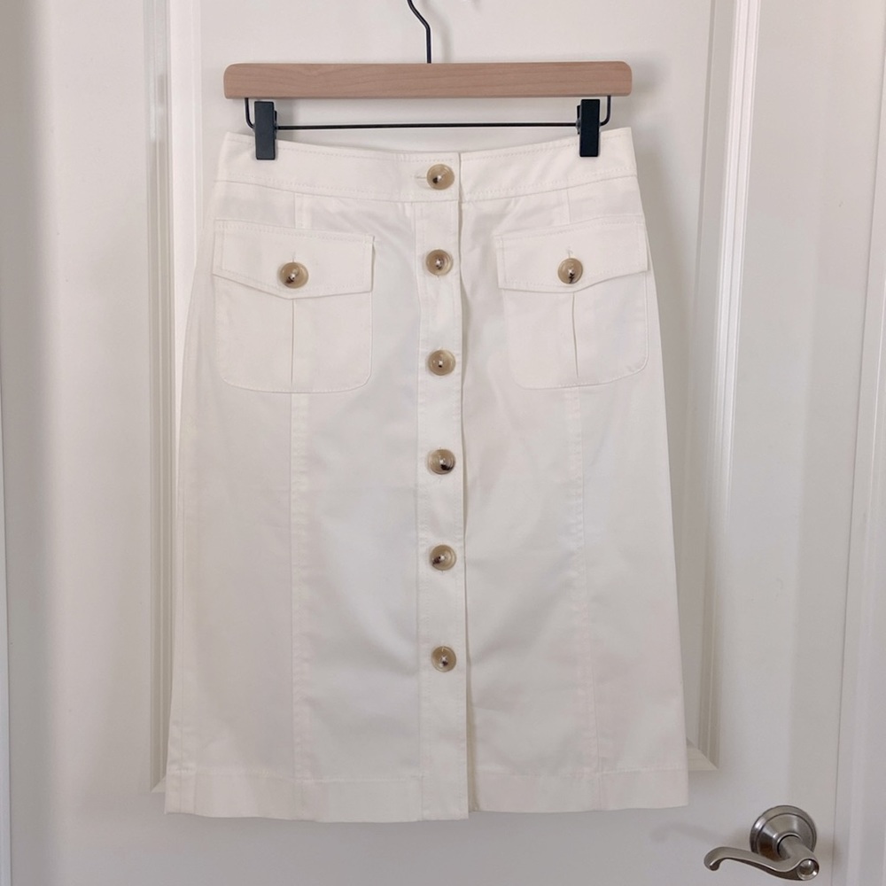 Banana Republic safari style skirt - off white Sz 2